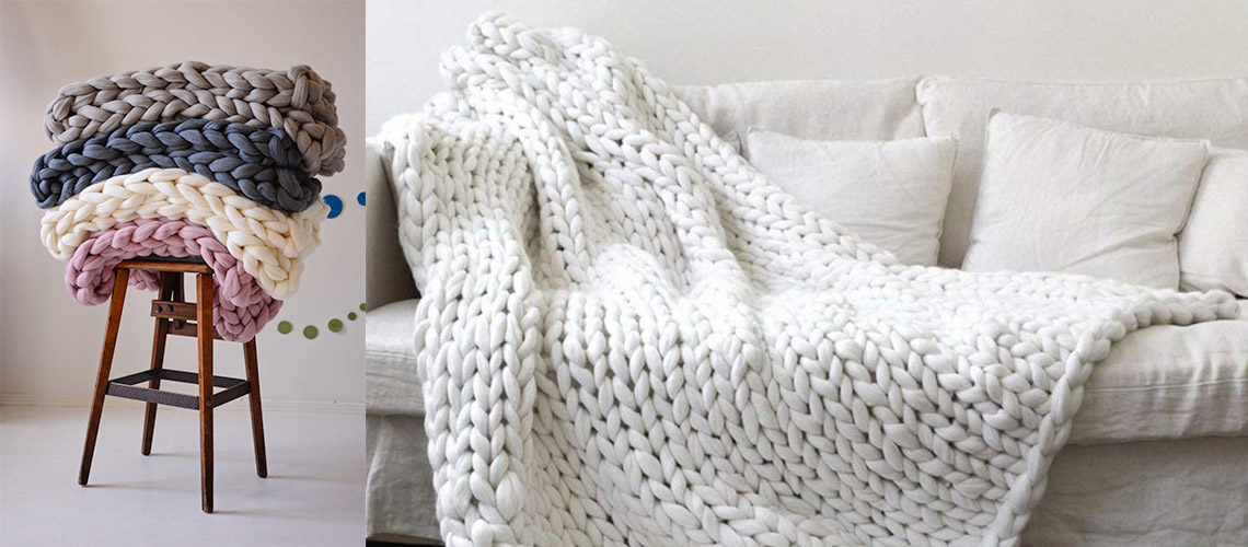 bed bath and beyond chunky knit blanket