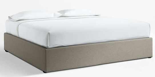 King Upholstered Gas-Lift Storage Bed Base Grey