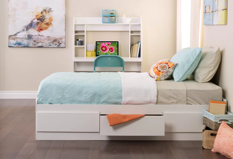 Twin Platform Bed With Storage Style Within Reach