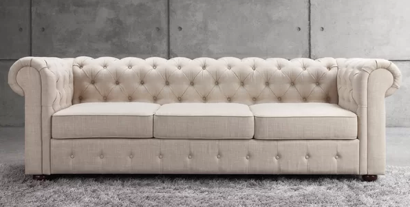 Quitaque Chesterfield Tufted Roll Arm Sofa