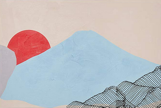 Rivet Mid Century Modern Abstract Mountain Landscape Canvas