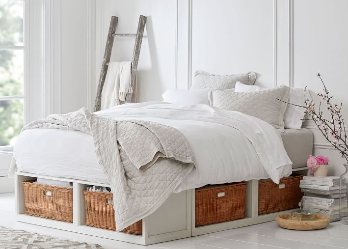 Stratton Storage Platform Bed with Baskets