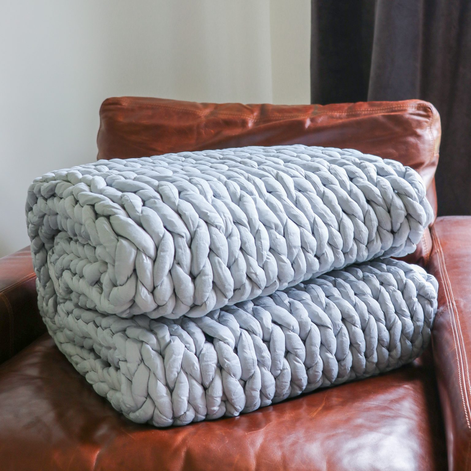 Nuzzie Knit Weighted Blanket Review Style Within Reach